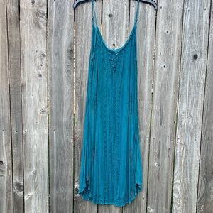 EARTHBOUND Teal Lace-Up Swim Cover-Up